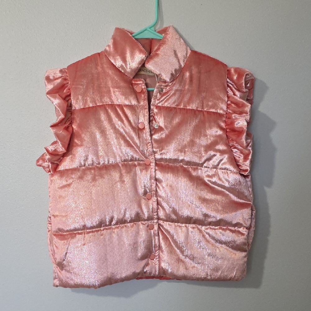 Pink Velvet Shimmer Women's Vest